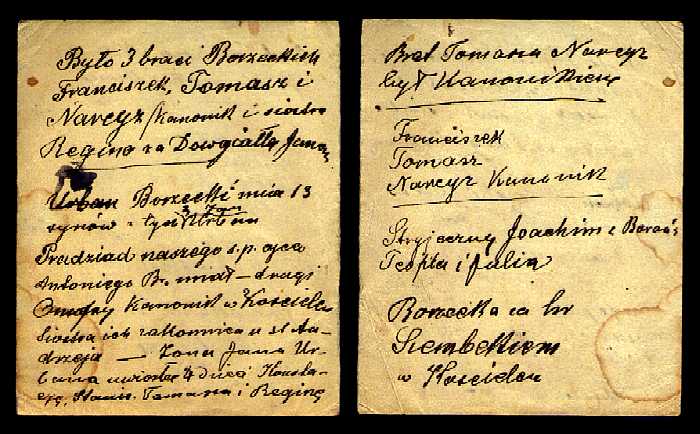 1880 Notatki genealogiczne Hortensji Jaxa Ronwnej Borzckiej